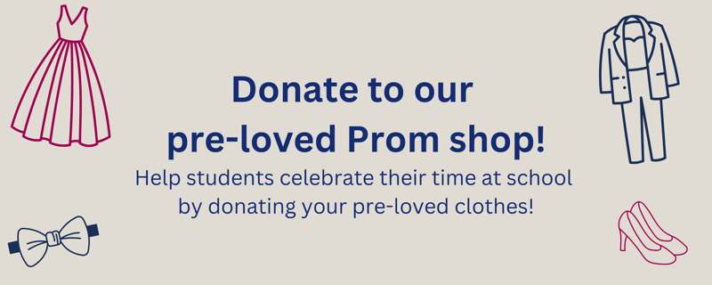 Donate your old prom items to a good cause!